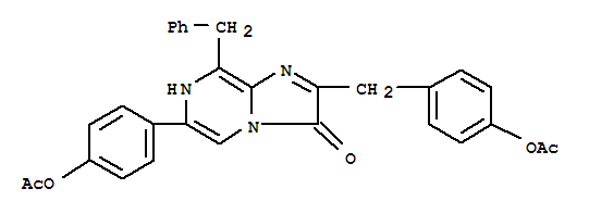 Imidazo[1,2-a]pyrazin-3(7h)-one, 6-[4-(acetyloxy)phenyl]-2-[[4-(acetyloxy)phenyl]methyl]-8-(phenylmethyl)- Structure,65417-18-7Structure