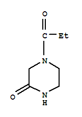 Piperazinone, 4-(1-oxopropyl)-(9ci) Structure,65493-55-2Structure