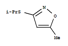 Isoxazole, 5-methyl-3-[(1-methylethyl)thio]-(9ci) Structure,69528-76-3Structure