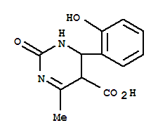 1,2,5,6-Tetrahydro-6-(2-hydroxyphenyl)-4-methyl-2-oxo-5-pyrimidinecarboxylic acid Structure,69785-28-0Structure