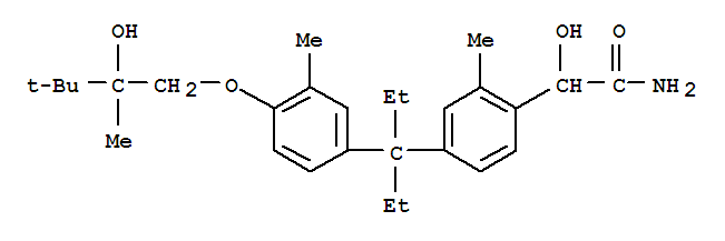 Benzeneacetamide, 4-[1-ethyl-1-[4-(2-hydroxy-2,3,3-trimethylbutoxy)-3-methylphenyl]propyl]--alpha--hydroxy-2-methyl- Structure,700821-21-2Structure