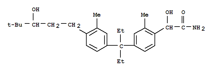 Benzeneacetamide, 4-[1-ethyl-1-[4-(3-hydroxy-4,4-dimethylpentyl)-3-methylphenyl]propyl]--alpha--hydroxy-2-methyl- Structure,700826-41-1Structure