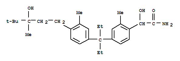 Benzeneacetamide, 4-[1-ethyl-1-[4-(3-hydroxy-3,4,4-trimethylpentyl)-3-methylphenyl]propyl]--alpha--hydroxy-2-methyl- Structure,700826-42-2Structure