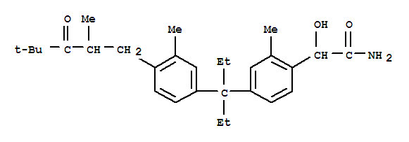 Benzeneacetamide, 4-[1-ethyl-1-[3-methyl-4-(2,4,4-trimethyl-3-oxopentyl)phenyl]propyl]--alpha--hydroxy-2-methyl- Structure,700826-43-3Structure