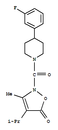 Piperidine, 4-(3-fluorophenyl)-1-[[3-methyl-4-(1-methylethyl)-5-oxo-2(5h)-isoxazolyl]carbonyl]-(9ci) Structure,706804-75-3Structure