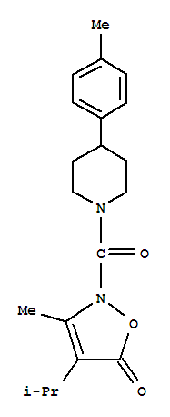 Piperidine, 1-[[3-methyl-4-(1-methylethyl)-5-oxo-2(5h)-isoxazolyl]carbonyl]-4-(4-methylphenyl)-(9ci) Structure,706804-81-1Structure