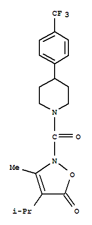 Piperidine, 1-[[3-methyl-4-(1-methylethyl)-5-oxo-2(5h)-isoxazolyl]carbonyl]-4-[4-(trifluoromethyl)phenyl]-(9ci) Structure,706804-83-3Structure