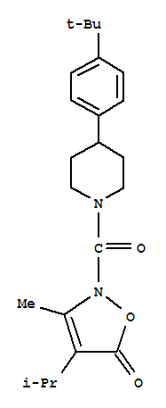 Piperidine, 4-[4-(1,1-dimethylethyl)phenyl]-1-[[3-methyl-4-(1-methylethyl)-5-oxo-2(5h)-isoxazolyl]carbonyl]-(9ci) Structure,706804-85-5Structure