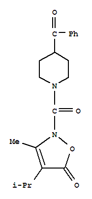 Piperidine, 4-benzoyl-1-[[3-methyl-4-(1-methylethyl)-5-oxo-2(5h)-isoxazolyl]carbonyl]-(9ci) Structure,706804-87-7Structure