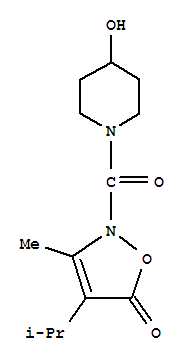 4-Piperidinol, 1-[[3-methyl-4-(1-methylethyl)-5-oxo-2(5h)-isoxazolyl]carbonyl]-(9ci) Structure,706804-90-2Structure