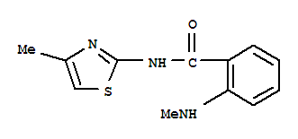 Benzamide, 2-(methylamino)-n-(4-methyl-2-thiazolyl)-(9ci) Structure,712309-16-5Structure