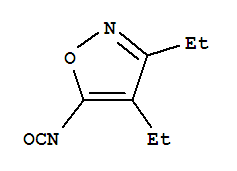 Isoxazole, 3,4-diethyl-5-isocyanato-(9ci) Structure,71378-41-1Structure