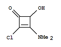 2-Cyclobuten-1-one, 2-chloro-3-(dimethylamino)-4-hydroxy- Structure,71442-86-9Structure