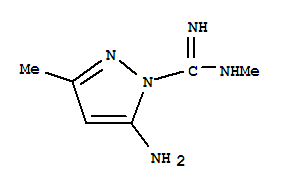 1H-pyrazole-1-carboximidamide, 5-amino-n,3-dimethyl- Structure,71680-59-6Structure