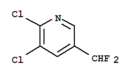 Pyridine, 2,3-dichloro-5-(difluoromethyl)-(9ci) Structure,71690-06-7Structure