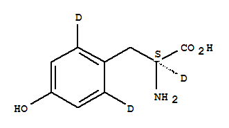 L-4-hydroxyphenyl-2,6-d2-alanine-2-d1 Structure,71939-39-4Structure