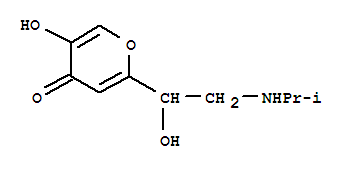 4H-pyran-4-one, 5-hydroxy-2-[1-hydroxy-2-[(1-methylethyl)amino]ethyl]-(9ci) Structure,721387-09-3Structure