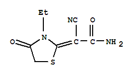 Acetamide, 2-cyano-2-(3-ethyl-4-oxo-2-thiazolidinylidene)-(9ci) Structure,721412-54-0Structure