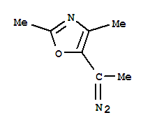 Oxazole, 5-(1-diazoethyl)-2,4-dimethyl-(9ci) Structure,72591-39-0Structure