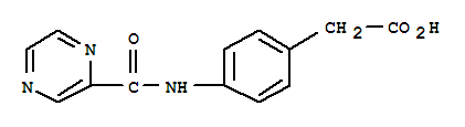 Benzeneacetic acid, 4-[(pyrazinylcarbonyl)amino]-(9ci) Structure,726198-29-4Structure