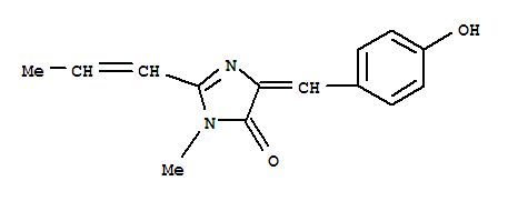 4H-imidazol-4-one, 3,5-dihydro-5-[(4-hydroxyphenyl)methylene]-3-methyl-2-(1-propenyl)-, radical ion(2+) (9ci) Structure,726203-81-2Structure