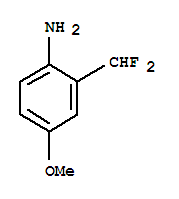 Benzenamine, 2-(difluoromethyl)-4-methoxy-(9ci) Structure,727993-36-4Structure