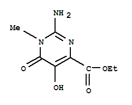 4-Pyrimidinecarboxylic acid, 2-amino-1,6-dihydro-5-hydroxy-1-methyl-6-oxo-, ethyl ester (9ci) Structure,729608-50-8Structure