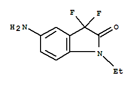 2H-indol-2-one,5-amino-1-ethyl-3,3-difluoro-1,3-dihydro-(9ci) Structure,748808-09-5Structure