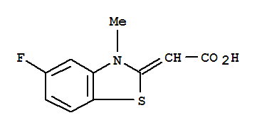 Acetic acid, (5-fluoro-3-methyl-2(3h)-benzothiazolylidene)-(9ci) Structure,749255-37-6Structure