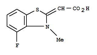 Acetic acid, (4-fluoro-3-methyl-2(3h)-benzothiazolylidene)-(9ci) Structure,749255-43-4Structure