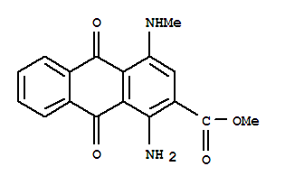 1-Amino-4-methylamino-9,10-dihydroanthracene-2-carboxylic acid methyl ester Structure,75313-76-7Structure