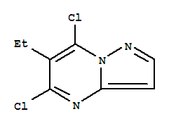 Pyrazolo[1,5-a]pyrimidine, 5,7-dichloro-6-ethyl-(9ci) Structure,754211-04-6Structure