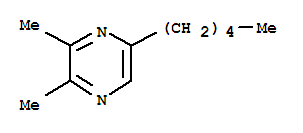 Pyrazine, 2,3-dimethyl-5-pentyl-(9ci) Structure,75492-00-1Structure