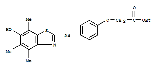 Acetic acid, [4-[(6-hydroxy-4,5,7-trimethyl-2-benzothiazolyl)amino]phenoxy]-, ethyl ester (9ci) Structure,757151-39-6Structure