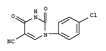 1-(4-Chlorophenyl)-2,4-dioxo-1,2,3,4-tetrahydropyrimidine-5-carbonitrile Structure,75837-75-1Structure