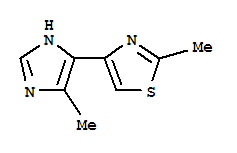 Thiazole, 2-methyl-4-(4-methyl-5-imidazolyl)- (4ci) Structure,760192-16-3Structure