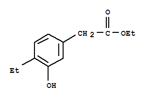 Benzeneacetic acid, 4-ethyl-3-hydroxy-, ethyl ester (9ci) Structure,765302-52-1Structure