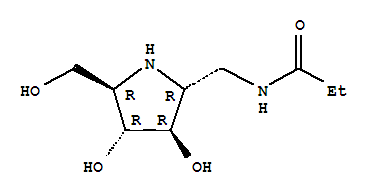 Propanamide, n-[[(2r,3r,4r,5r)-3,4-dihydroxy-5-(hydroxymethyl)-2-pyrrolidinyl]methyl]-(9ci) Structure,765308-94-9Structure