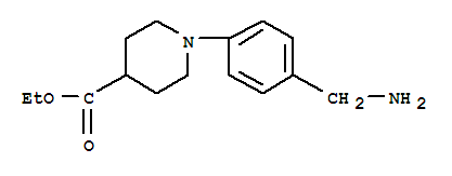 1-(4-Aminomethyl-phenyl)-piperidine-4-carboxylic acid ethyl ester Structure,771583-44-9Structure