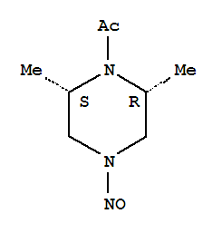 Piperazine,1-acetyl-2,6-dimethyl-4-nitroso-,cis-(9ci) Structure,77267-13-1Structure