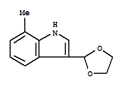 1H-indole,3-(1,3-dioxolan-2-yl)-7-methyl-(9ci) Structure,773088-58-7Structure