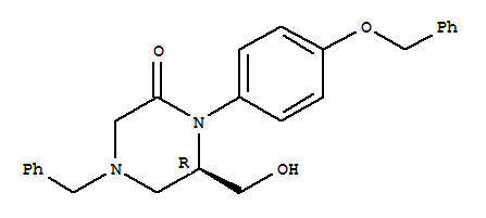 (R)-1-(4-benzyloxyphenyl)-4-benzyl-6-hydroxymethyl-piperazin-2-one Structure,777934-42-6Structure