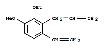 Benzene, 1-ethenyl-3-ethoxy-4-methoxy-2-(2-propenyl)-(9ci) Structure,778638-77-0Structure