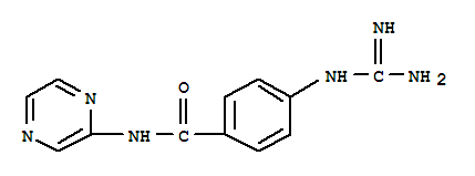 Benzamide, 4-[(aminoiminomethyl)amino]-n-pyrazinyl-(9ci) Structure,785013-66-3Structure