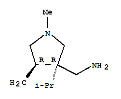 Methyl, [4-(aminomethyl)-1-methyl-4-(1-methylethyl)-3-pyrrolidinyl]-, cis-(9ci) Structure,788766-67-6Structure