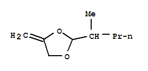 1,3-Dioxolane, 2-(1-methylbutyl)-4-methylene- Structure,79033-07-1Structure