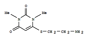 2,4(1H,3h)-pyrimidinedione,6-[(2-aminoethyl)thio]-1,3-dimethyl-(9ci) Structure,791027-49-1Structure