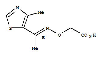 Acetic acid, [[[1-(4-methyl-5-thiazolyl)ethylidene]amino]oxy]-, (e)-(9ci) Structure,791551-03-6Structure