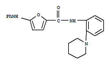 2-Furancarboxamide, 5-(phenylamino)-n-[2-(1-piperidinyl)phenyl]- Structure,791587-71-8Structure