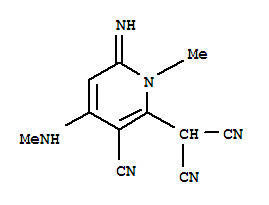 Propanedinitrile, [3-cyano-1,6-dihydro-6-imino-1-methyl-4-(methylamino)-2-pyridinyl]-(9ci) Structure,791723-68-7Structure